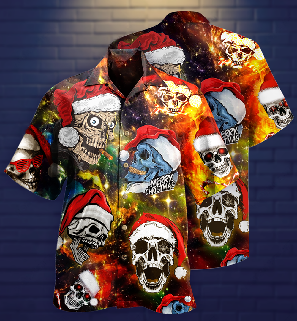 Skull Love Christmas - Hawaiian Shirt - Owl Ohh - Owl Ohh