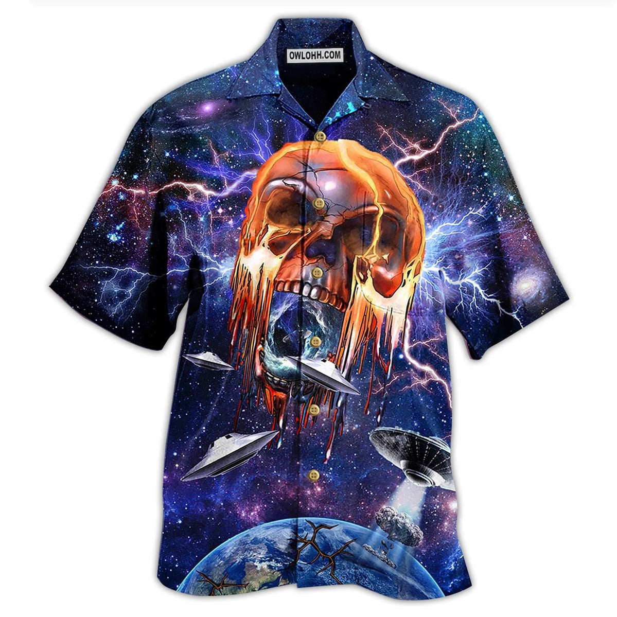 Skull Love Galaxy - Hawaiian Shirt - Owl Ohh - Owl Ohh