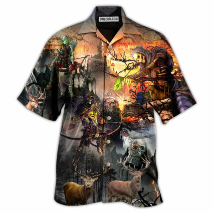 Skull Love Hunting - Hawaiian Shirt - Owl Ohh - Owl Ohh