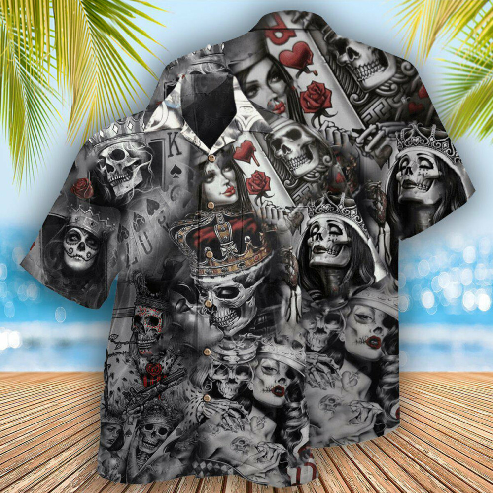 Skull Love Is Blind Poker - Hawaiian Shirt - Owl Ohh - Owl Ohh