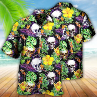 Skull Love Life Happy - Hawaiian Shirt - Owl Ohh - Owl Ohh