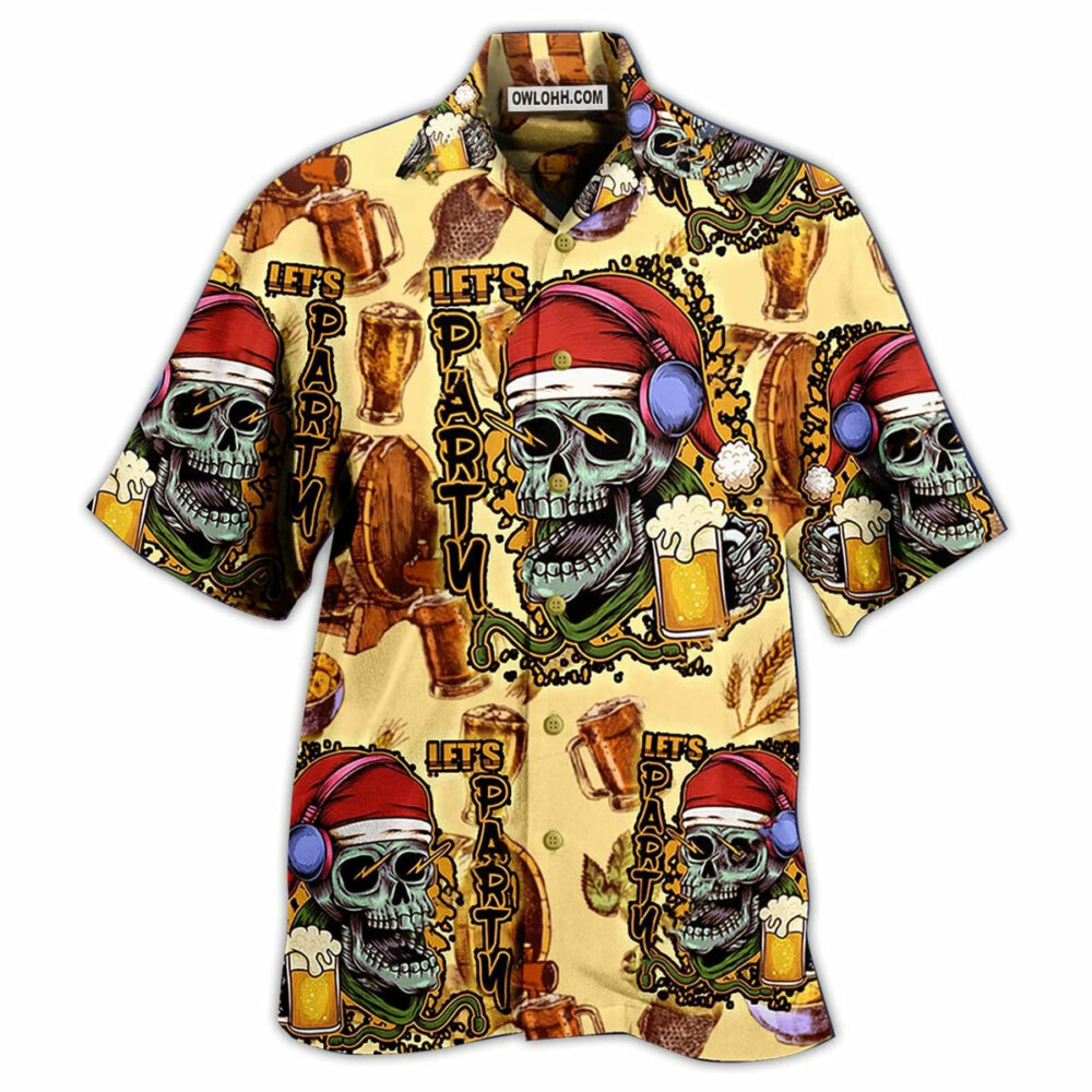 Skull Merry Xmas - Hawaiian Shirt - Owl Ohh - Owl Ohh