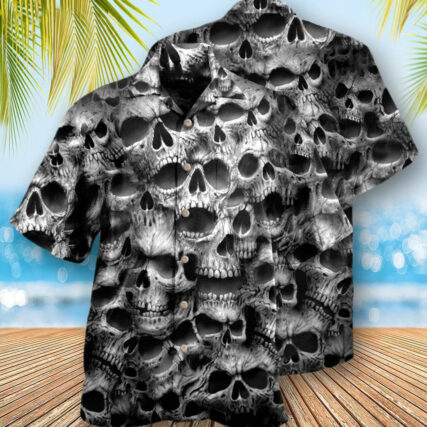 Skull No Fear No Pain - Hawaiian Shirt - Owl Ohh - Owl Ohh