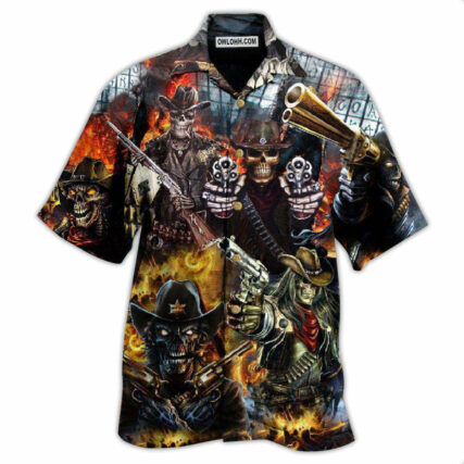 Skull No Guts No Glory Dark - Hawaiian Shirt - Owl Ohh - Owl Ohh