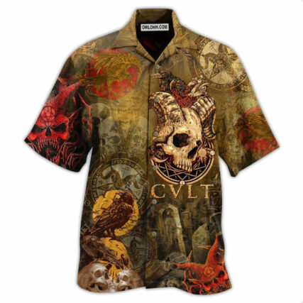 Skull Not Today Satan Cool - Hawaiian Shirt - Owl Ohh - Owl Ohh