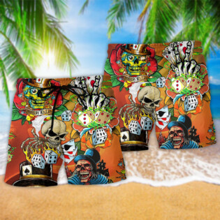 Skull Poker Life Style That What I Chose - Beach Short - Owl Ohh - Owl Ohh