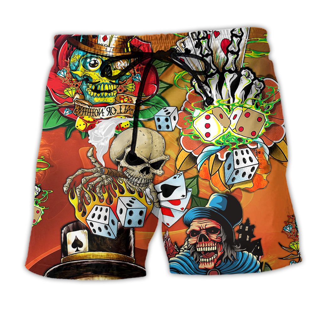Skull Poker Life Style That What I Chose - Beach Short - Owl Ohh - Owl Ohh