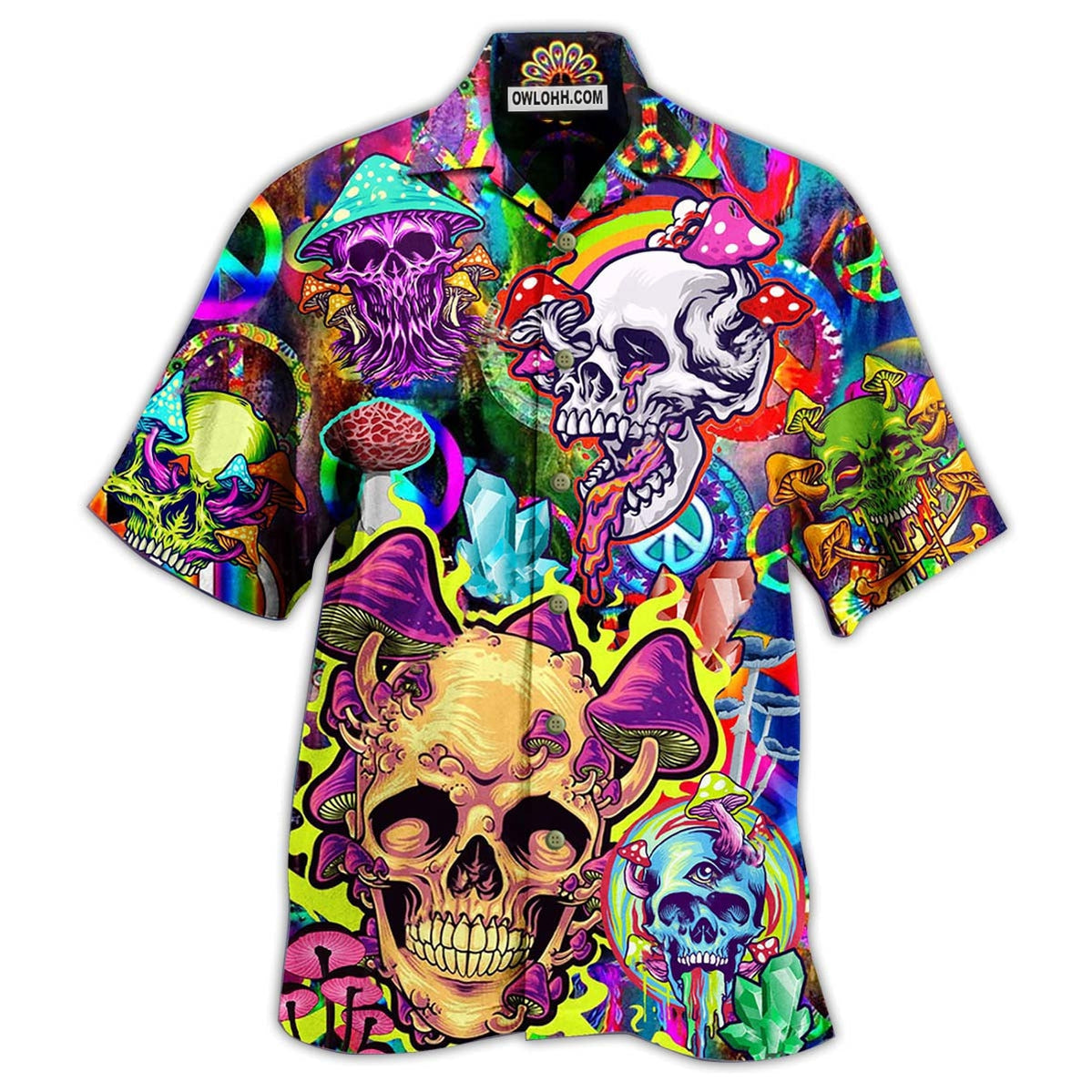 Skull Rainbow Smile - Hawaiian Shirt - Owl Ohh - Owl Ohh