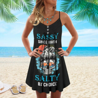 Skull Sassy Skull Salty By Choice - Summer Dress - Owl Ohh - Owl Ohh