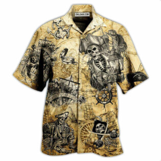 Pirate Skull Save A Ship Ride A Pirate - Hawaiian Shirt - Owl Ohh - Owl Ohh