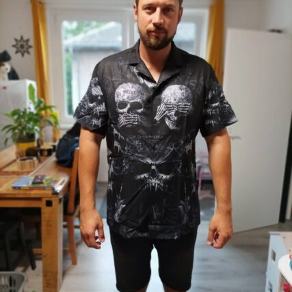 Skull Scary Darkness Art - Hawaiian Shirt - Owl Ohh - Owl Ohh