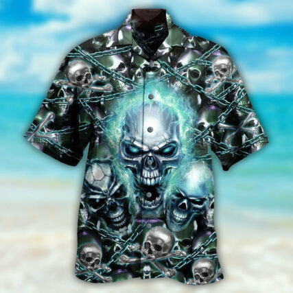 Skull Screaming Blue Style - Hawaiian Shirt - Owl Ohh - Owl Ohh