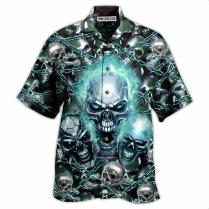 Skull Screaming Blue Style - Hawaiian Shirt - Owl Ohh - Owl Ohh