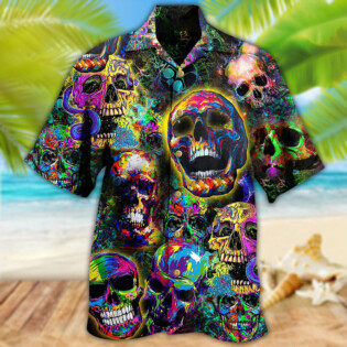 Skull Smiley - Hawaiian Shirt - Owl Ohh - Owl Ohh
