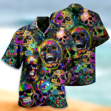 Skull Smiley - Hawaiian Shirt - Owl Ohh - Owl Ohh