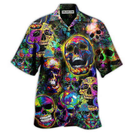 Skull Smiley - Hawaiian Shirt - Owl Ohh - Owl Ohh