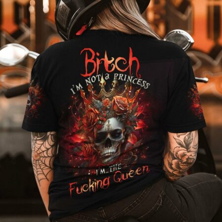 I'M THE F QUEEN ROSE SKULL ALL OVER PRINT - TLNO3003233