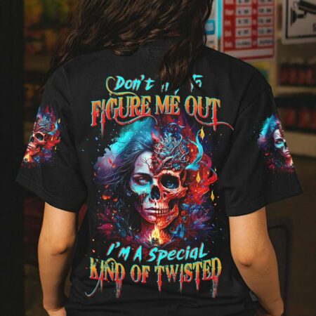 DON'T TRY TO FIGURE ME OUT SKULL GIRL ALL OVER PRINT - TLTW0404232