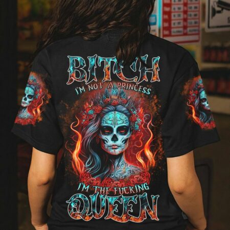 I'M THE F QUEEN SUGAR SKULL ALL OVER PRINT - TLTR0504232