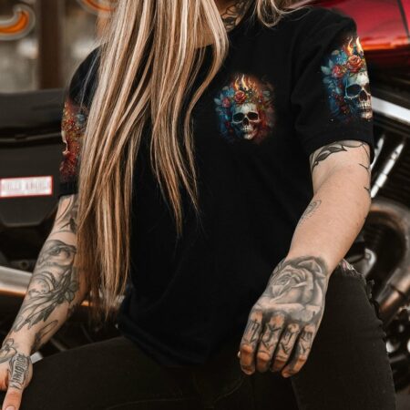 I'M NOT A PRINCESS I'M A QUEEN SKULL ROSE FIRE ALL OVER PRINT - TLTR3003232