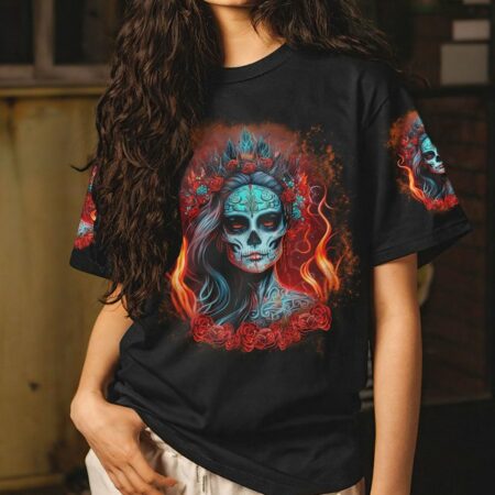 I'M THE F QUEEN SUGAR SKULL ALL OVER PRINT - TLTR0504232