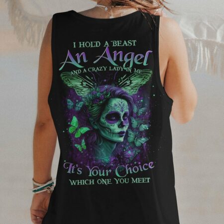 I HOLD A BEAST AN ANGEL SUGAR SKULL BUTTERFLIES ALL OVER PRINT - TLTR0304233