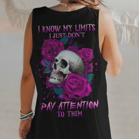 I KNOW MY LIMITS SKULL ROSE ALL OVER PRINT - YHHG0304232