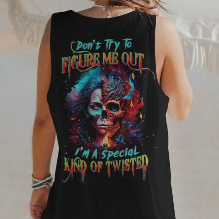 DON'T TRY TO FIGURE ME OUT SKULL GIRL ALL OVER PRINT - TLTW0404232