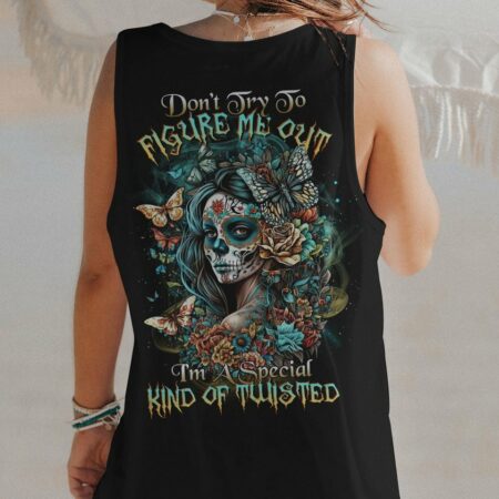 DON'T TRY TO FIGURE ME OUT SUGAR SKULL ALL OVER PRINT - TLTR2403235