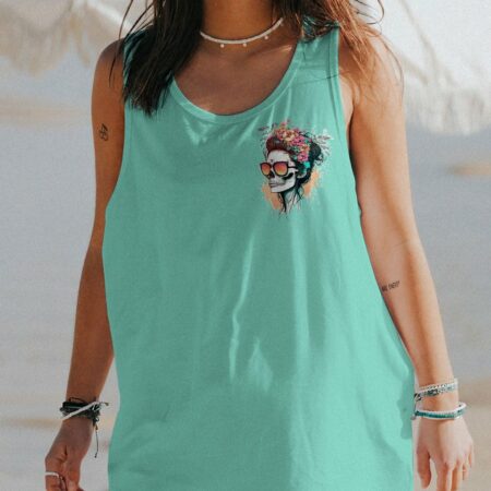 FRESH OUT OF F FLORAL MESSY BUN ALL OVER PRINT - TLTW2403234