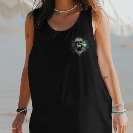 DON'T TRY TO FIGURE ME OUT COLORFUL SKULL ALL OVER PRINT - YHNT2803231