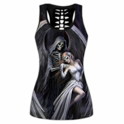 Skull Tattoo Art Skull and Girl - Tank Top Hollow - Owl Ohh - Owl Ohh