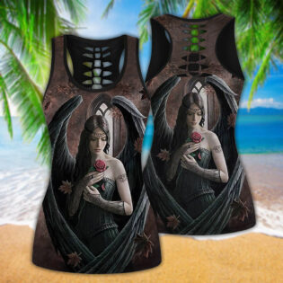 Skull Tattoo Art With A Woman - Tank Top Hollow - Owl Ohh - Owl Ohh
