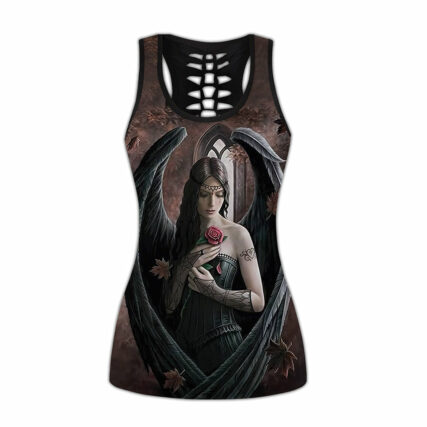 Skull Tattoo Art With A Woman - Tank Top Hollow - Owl Ohh - Owl Ohh
