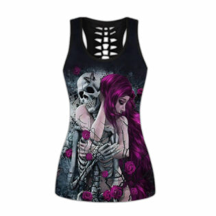 Skull Tattoo Art With Girl - Tank Top Hollow - Owl Ohh - Owl Ohh