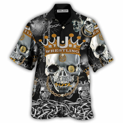 Skull Wrestling Chain Oh My Skull - Hawaiian Shirt - Owl Ohh - Owl Ohh
