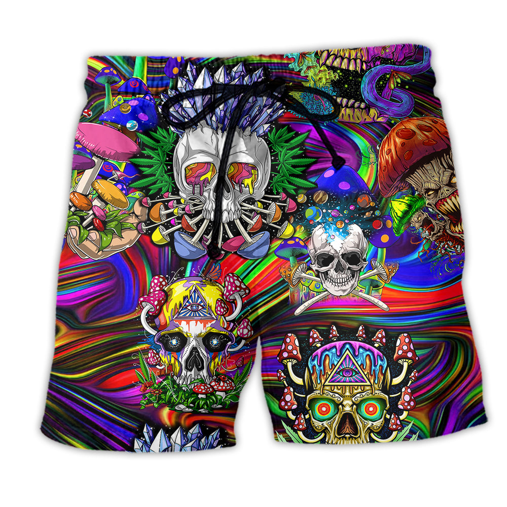 Skull You're Weird And I Like That Color - Beach Short - Owl Ohh - Owl Ohh