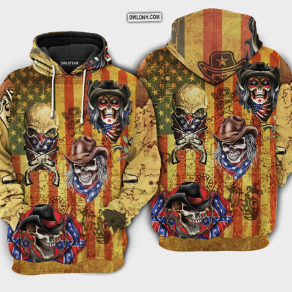 Skull Cowboy America - Hoodie - HOOD14TNH300921