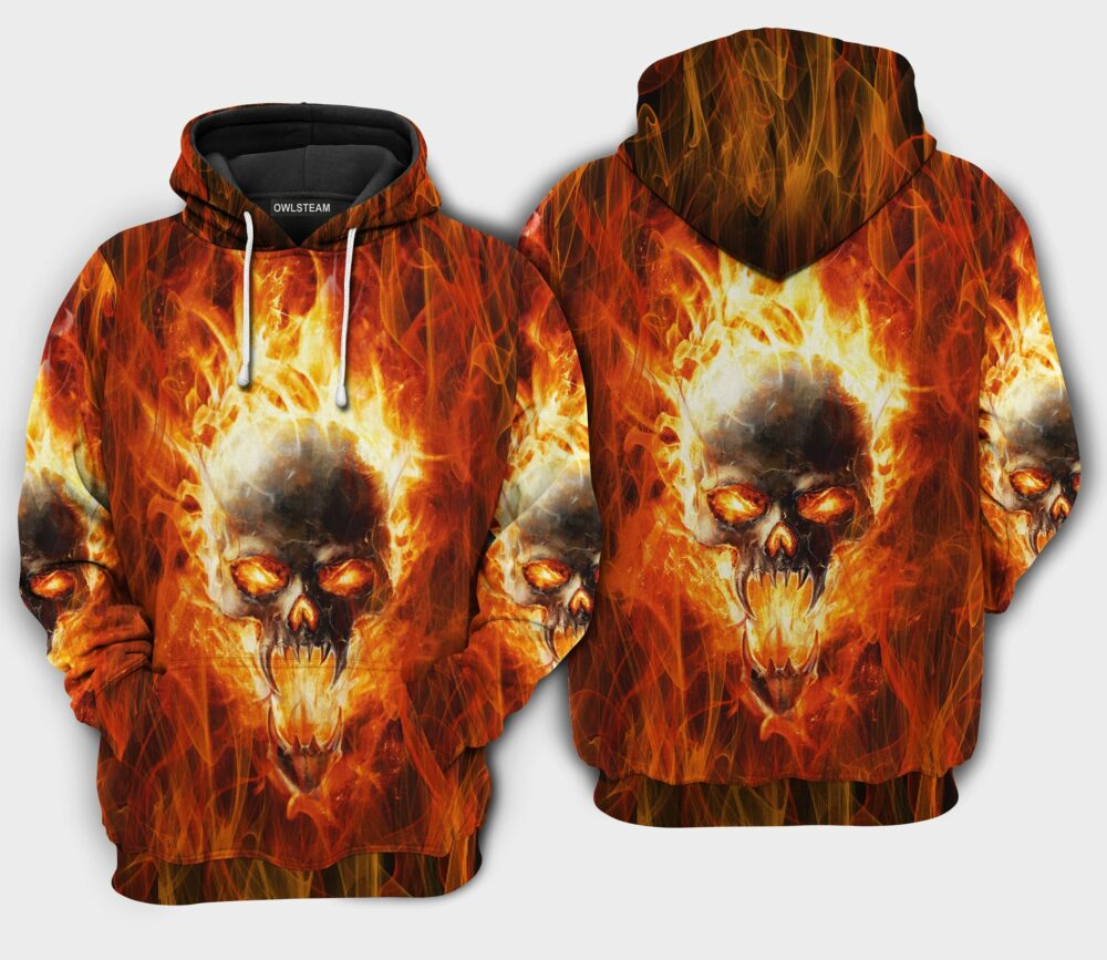 Skull hot as hell - Hoodie - HOOD08TNH200921
