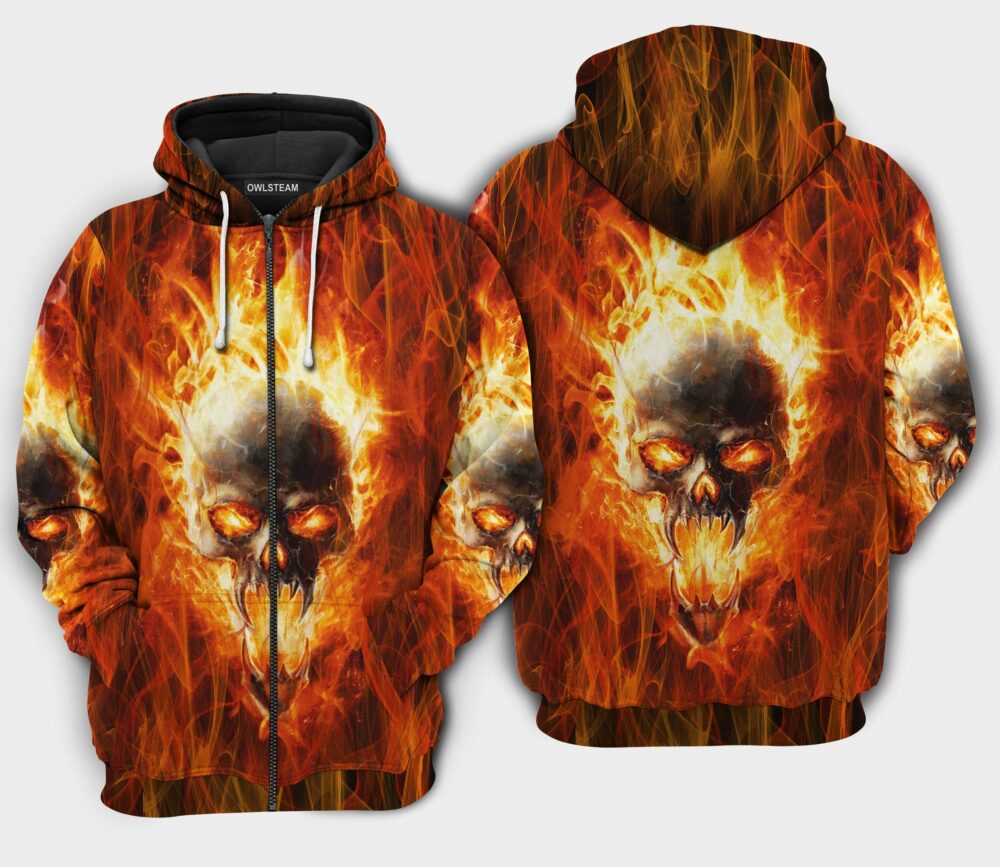 Skull hot as hell - Hoodie - HOOD08TNH200921