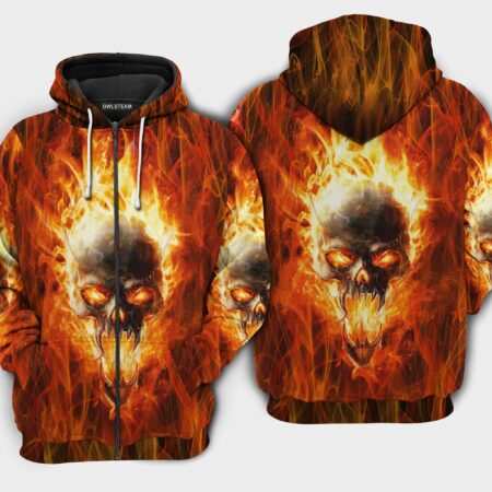 Skull hot as hell - Hoodie - HOOD08TNH200921