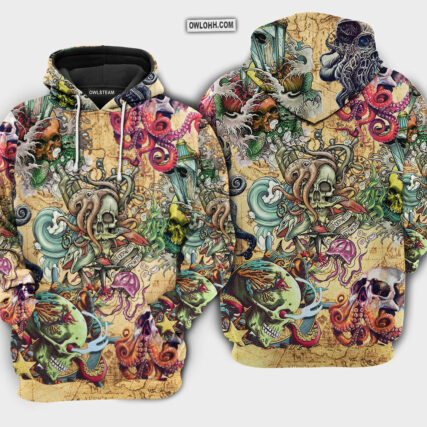 Skull Into The Sea - Hoodie - HOOD05TNH230921