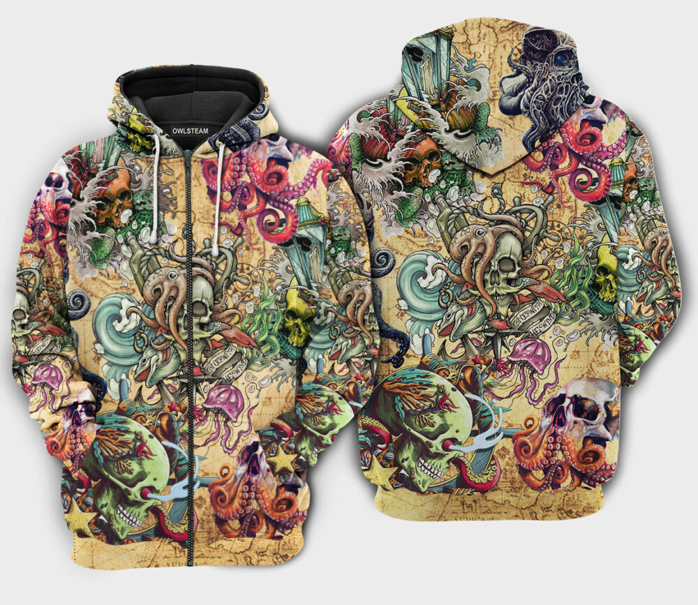 Skull Into The Sea - Hoodie - HOOD05TNH230921