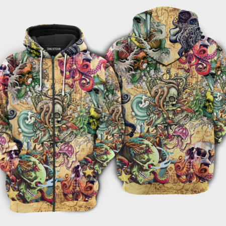Skull Into The Sea - Hoodie - HOOD05TNH230921