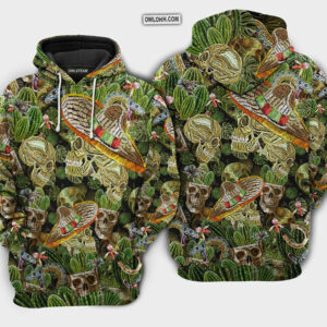 Skull Love Cactus - Hoodie - HOOD07TNH230921