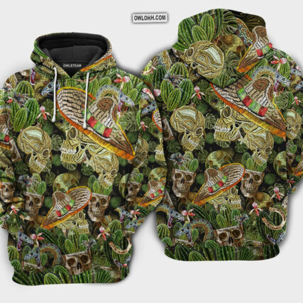 Skull Love Cactus - Hoodie - HOOD07TNH230921