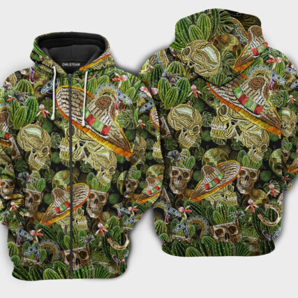 Skull Love Cactus - Hoodie - HOOD07TNH230921