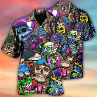 Skull Colorful Mix - Hawaiian Shirt - Owl Ohh - Owl Ohh