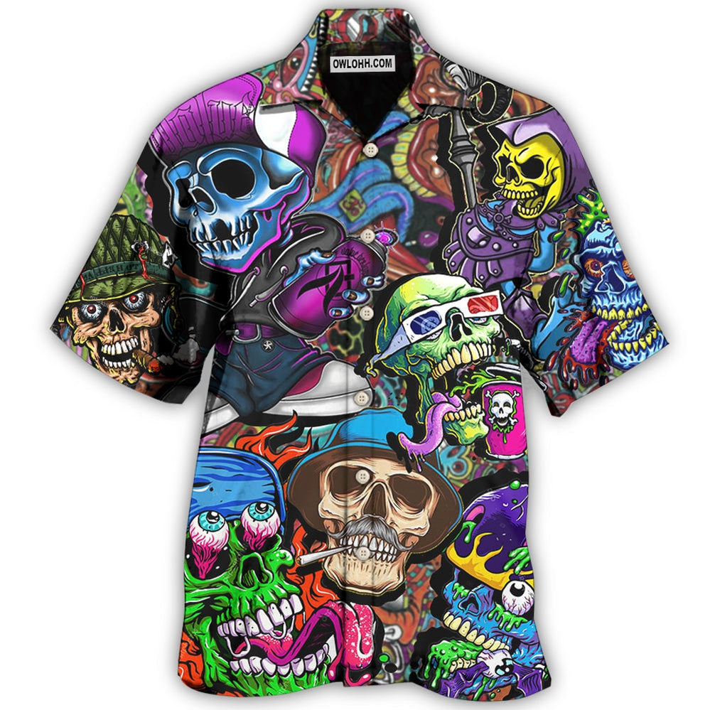 Skull Colorful Mix - Hawaiian Shirt - Owl Ohh - Owl Ohh