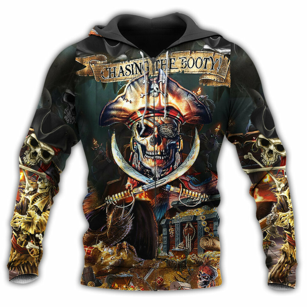 Skull Chassing The Booty - Hoodie - Owl Ohh - Owl Ohh